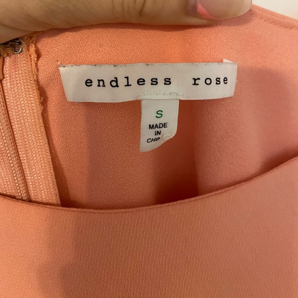 Endless Rose Off-shoulder Peach Romper w POCKETS! - Picture 2 of 3